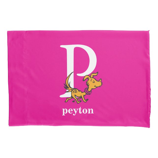 Dr. Seuss ABC: Carta P - Branco | Adicione seu nom (Frente)