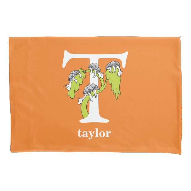 Dr. Seuss ABC: Carta T - Branco | Adicione seu nom (Frente)