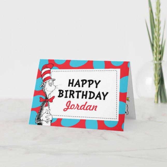 Dr. Seuss Feliz Aniversário Para Você! Cartão (Frente)