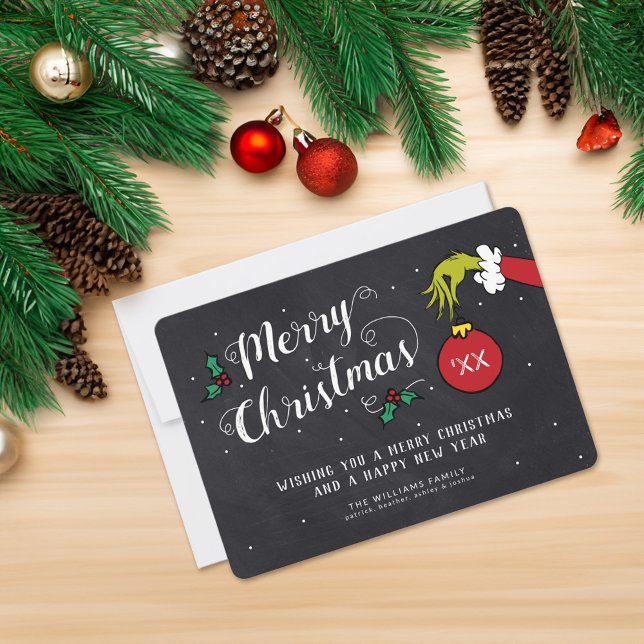 Dr. Seuss | Grpolegadas - Feliz Foto De Natal (Card on table)