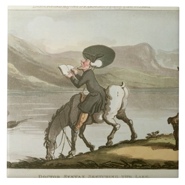 Dr. Sintaxe que esboça o lago (Frente)