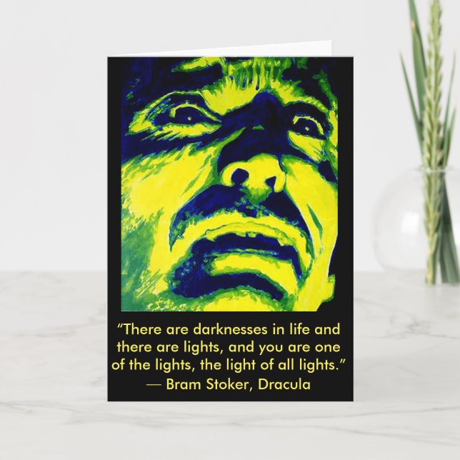 Dracula Christopher Lee Halloween - Cartão Saudáve (Frente)