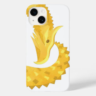 Dragão amarelo no branco