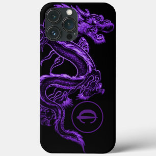 Dragão Asiático Roxo Monograma