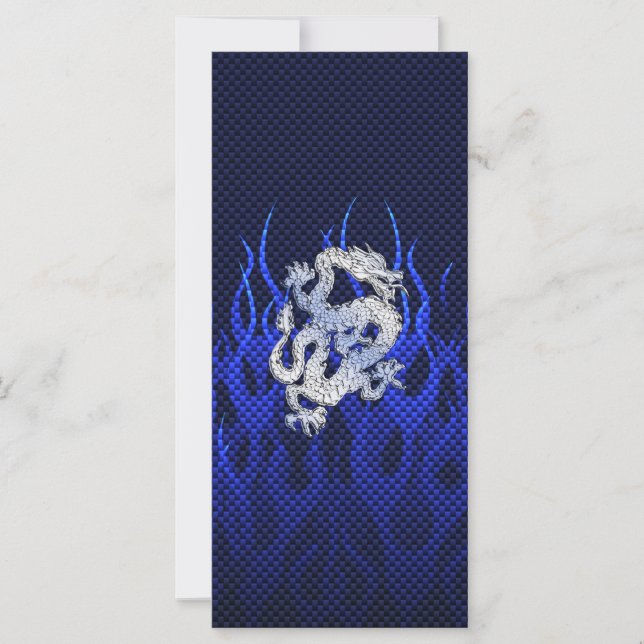 Dragão Azul em Estilos de Fibra de Carbono (Frente)
