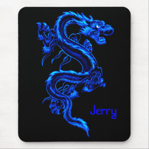 Dragão azul Mousepad
