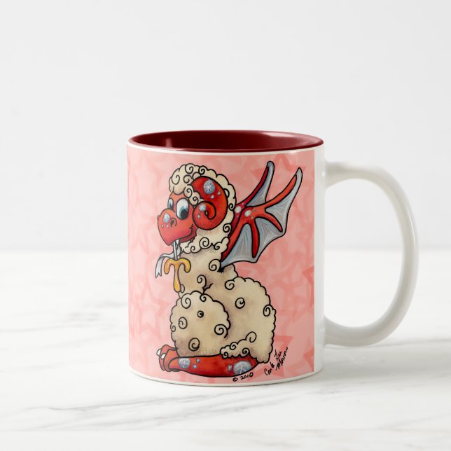 Dragão bonito do bebê da caneca do Aries (Direita)