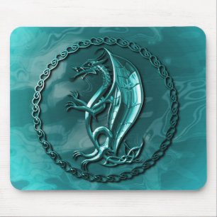 Dragão celta azul Mousepad