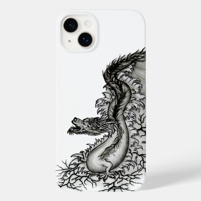 Dragão chinês, Design preto e branco em tatuostilo (Verso)