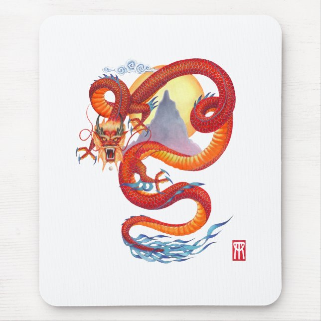 Dragão chinês Mousepad (Frente)