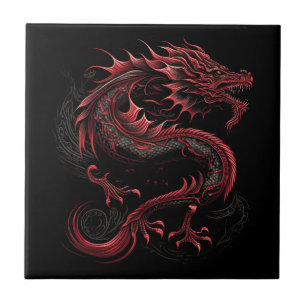 dragão com cabeça verde-amarela