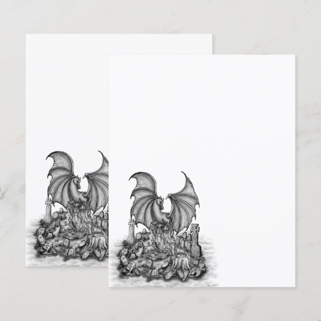 Dragão com Zombie (Frente/Verso)