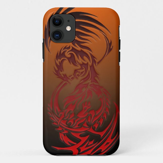 dragão CONTRA capas de iphone de phoenix (Verso)