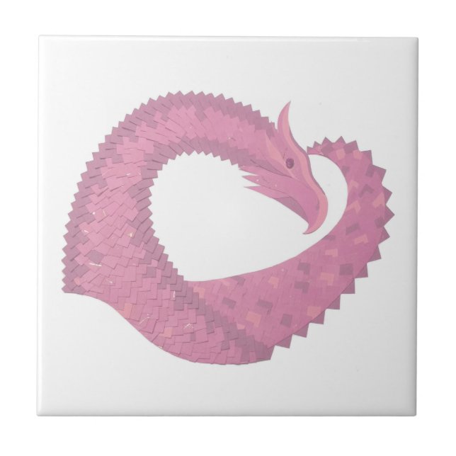 Dragão cor-de-rosa em branco (Frente)