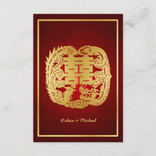 Dragão da felicidade/Phoenix dobro chineses RSVP