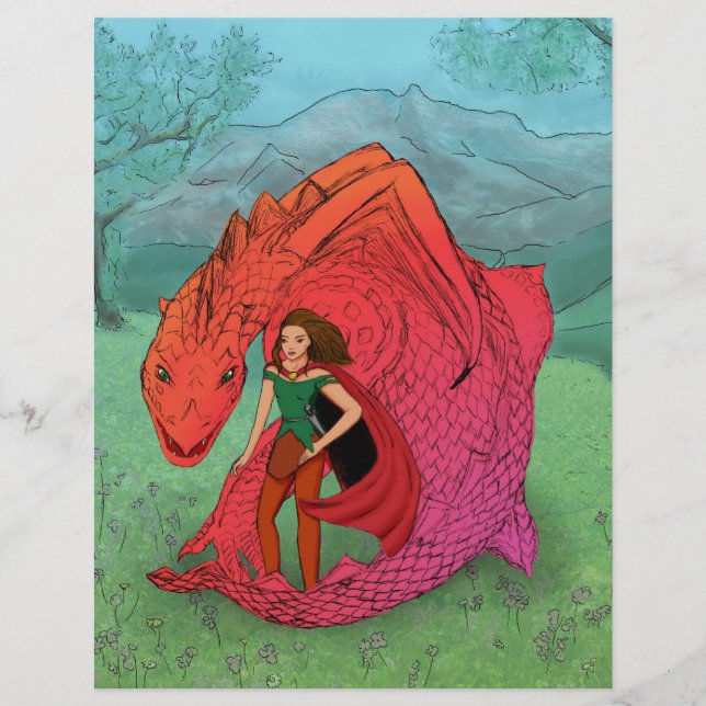 Dragão de Bebê Vermelho (Frente)