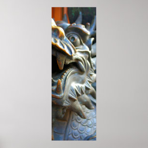 Dragão de bronze - Xangai, Poster da China 12x36