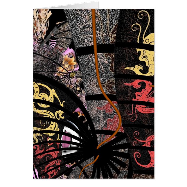 Dragão de Combate Asiático à Arte Cartão (Frente)