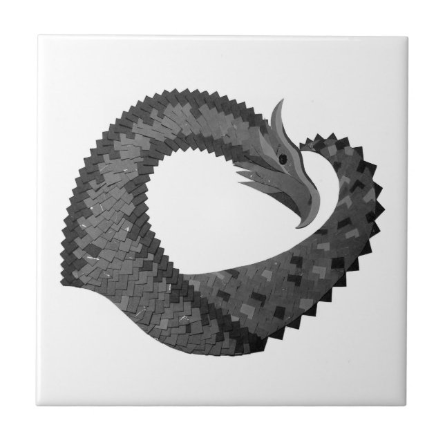Dragão de coração negro em branco (Frente)