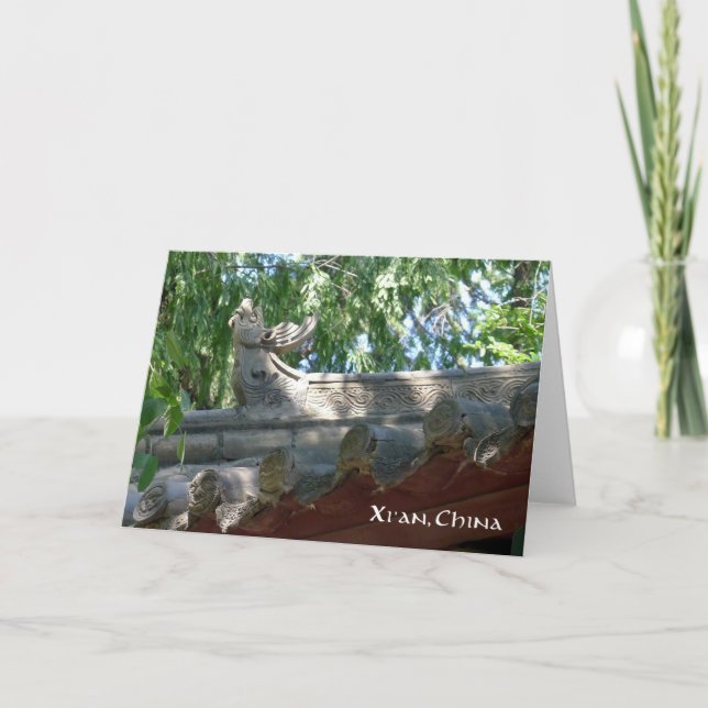 Dragão de Pedra Chinês, Xi'an, China - cartão (Frente)