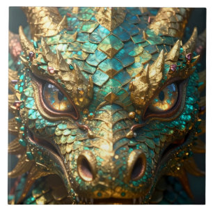 Dragão de Turquesa e Ouro
