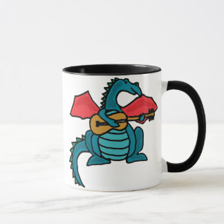Dragão do CL que joga a caneca da guitarra