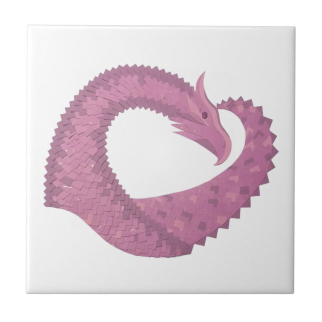 Dragão do coração Mauve em branco (Frente)