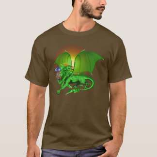 Dragão do universo e camisas verdes de Sun