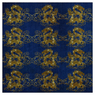 Dragão dourado, tecido