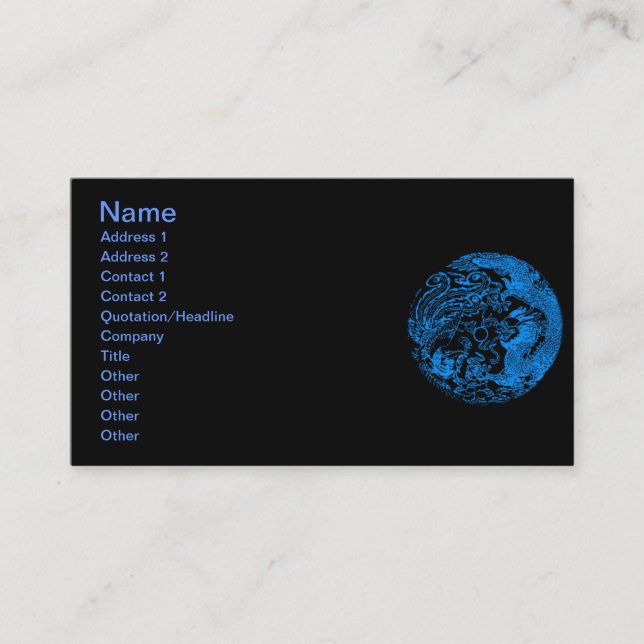 Dragão e Cartão de visita de Phoenix (Frente)