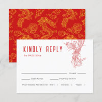 Dragão e Phoenix | RSVP de Casamento + Escolha de