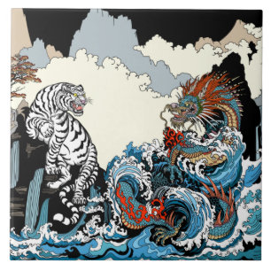 Dragão e Tigre Branco. Ilustração de Insima