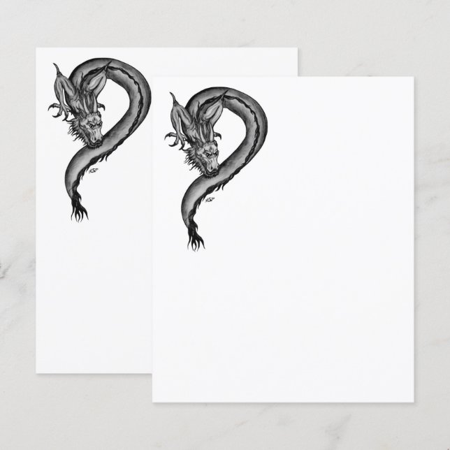 Dragão em Estilo de Tatuagem (Frente/Verso)