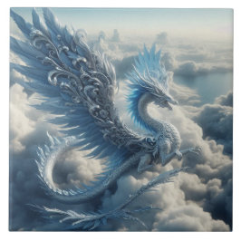 Dragão Espetacular Cercado por Nuvens