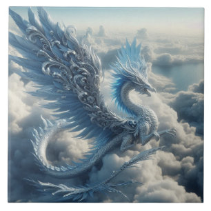 Dragão Espetacular Cercado por Nuvens