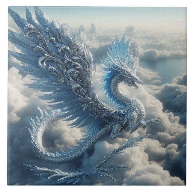 Dragão Espetacular Cercado por Nuvens (Frente)