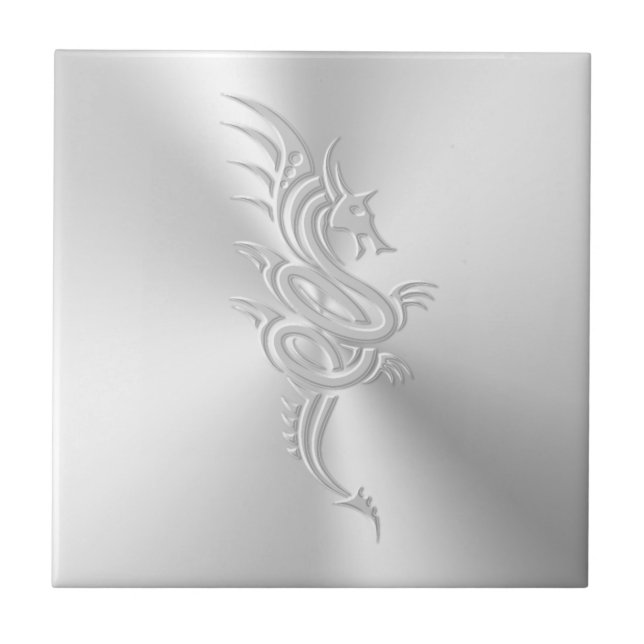 Dragão estilo oriental, efeito embutido (Frente)