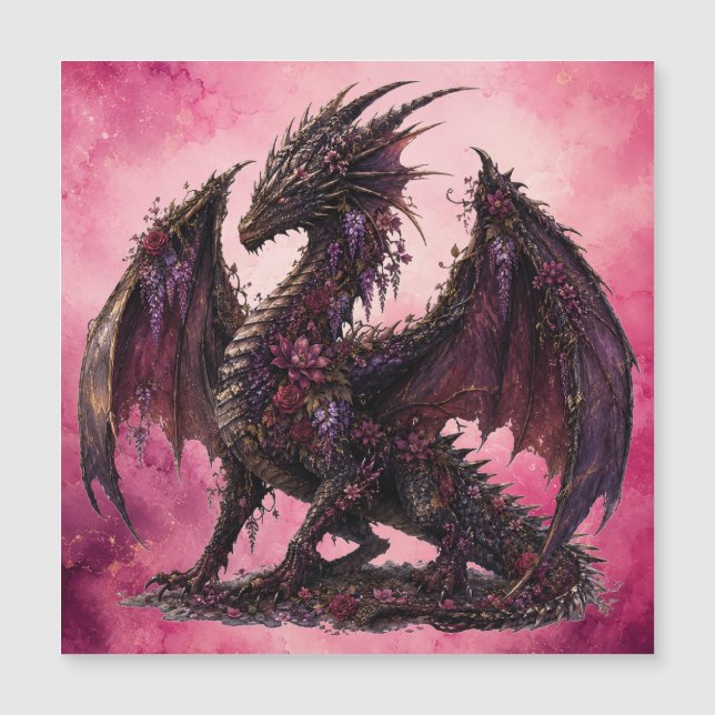 Dragão Flor | Dragão de Fantasia Botânica (Frente)
