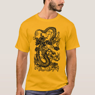 Dragão gravado na camisa da tangerina T