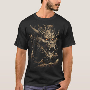 Dragão japonês Camisetas gráficas de arte japonesa
