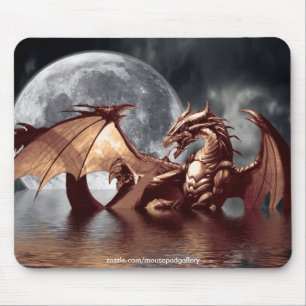 Dragão & lua Mousepad