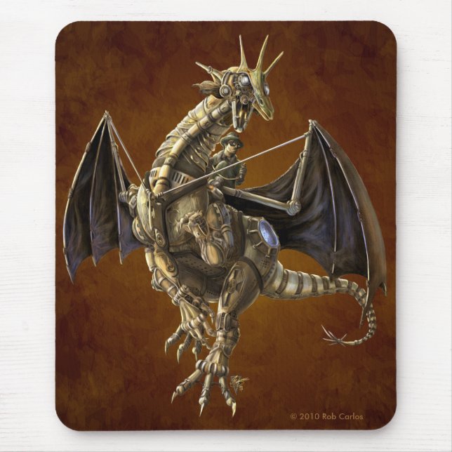 Dragão Mousepad do maquinismo de relojoaria (Frente)