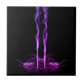 Dragão Negro e Roxo Fumaça