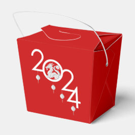 Dragão Origami de Ano Novo chinês, caixa vermelha