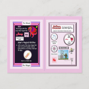 Dragão Periódico de Mesa - Cartão Neon