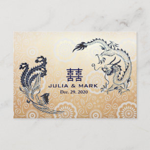 Dragão-Phoenix moderno RSVP Wedding chinês