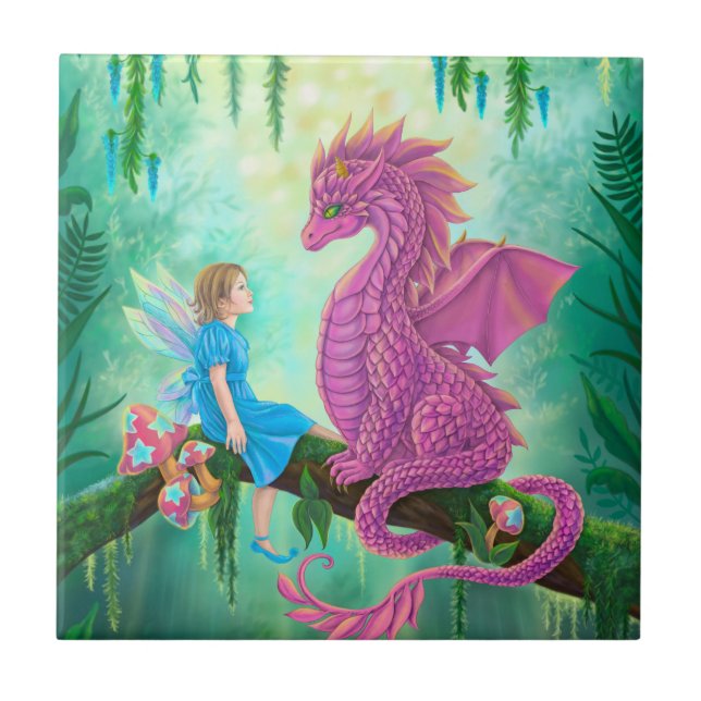 Dragão rosa e fada (Frente)