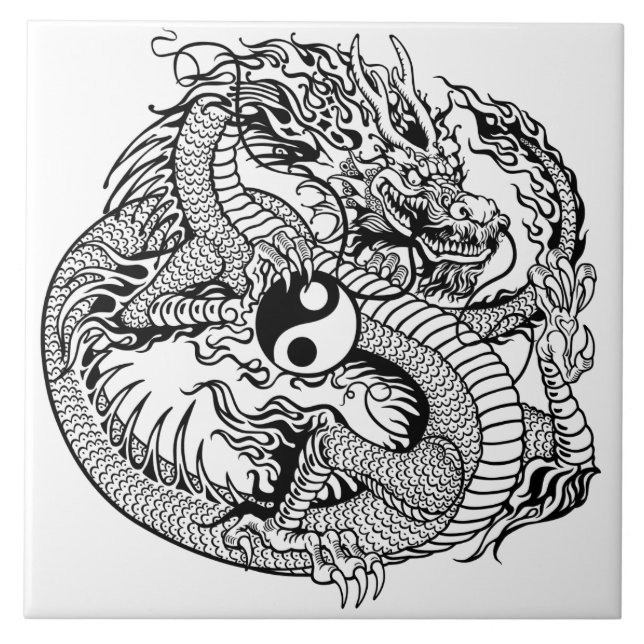 dragão segurando yin yang (Frente)