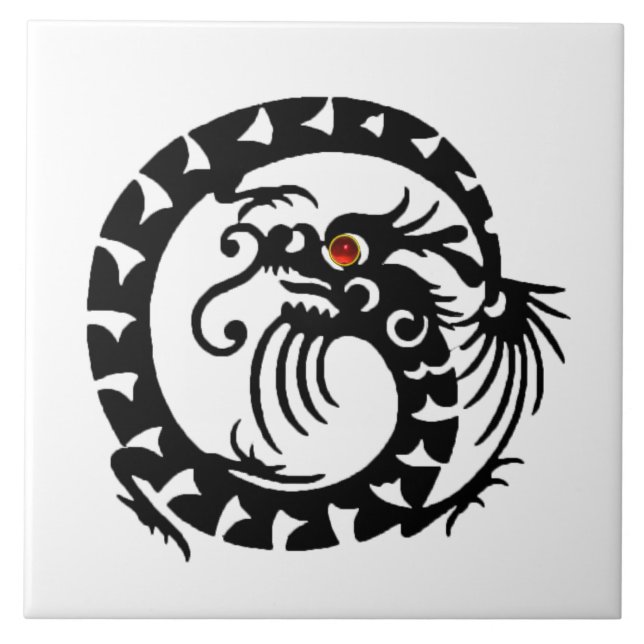 DRAGÃO SERPENTE, Preto Branco Vermelho (Frente)