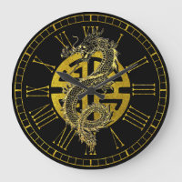 Dragão - Símbolo de Prosperidade Chinesa - Relógio